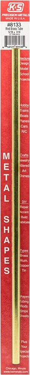 K&S #8133 Round Brass Tube 5/16 x .014 (7.94mm) 1Pc (11-133)