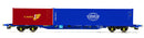 Hornby Touax, KFA, Container Wagon with 1 x 20' & 1 x 40' Containers - Era 11 2022 Catalogue (R60132)