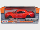 2018 Dodge Challenger SRT Hellcat Widebody Red 1/24 Diecast Model Car by Motormax