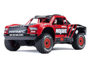 ARRMA MOJAVE GROM MEGA 380 Brushed 4X4 Small Scale Desert Truck RTR with Battery & Charger, red and white