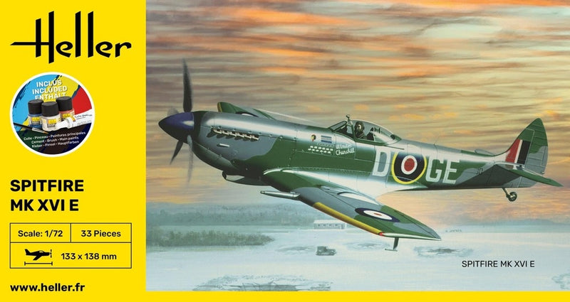 Heller 56282 Spitfire Mk XVI E - Starter Set (56282)