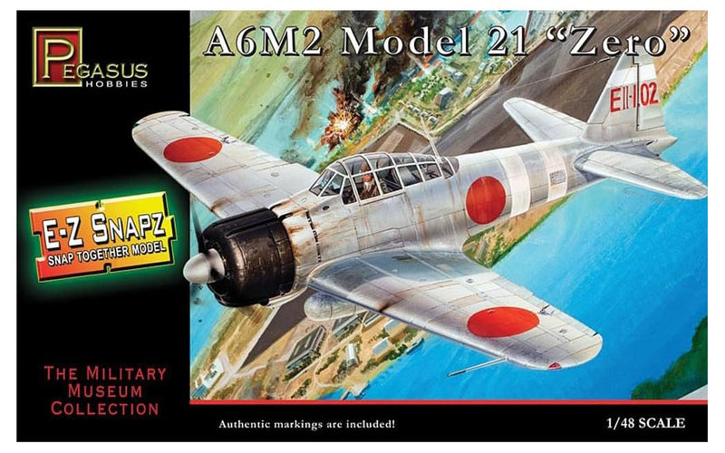 A6M2 Model 21 Zero Fighter (Snap Kit) 1-48 Pegasus