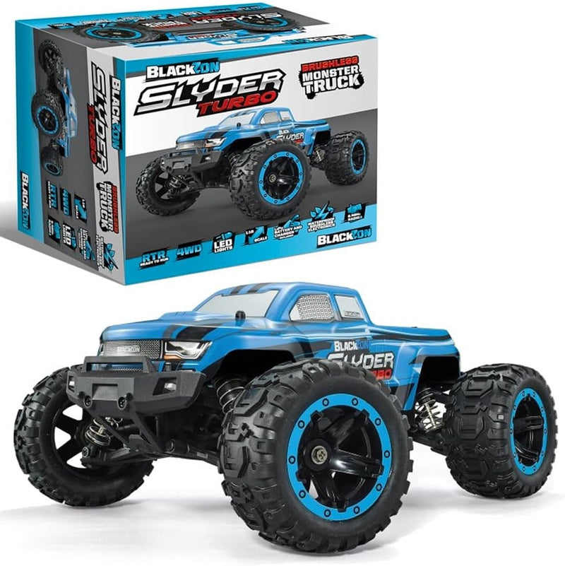 BlackZon Slyder Turbo Brushless 1/16th 4WD Stadium Truck RTR Blue