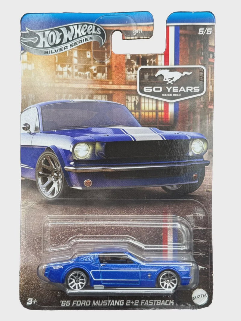 Hot Wheels Silver Series 5/5 '65 Ford Mustang 2+2 Fastback 60 Years Since 1964