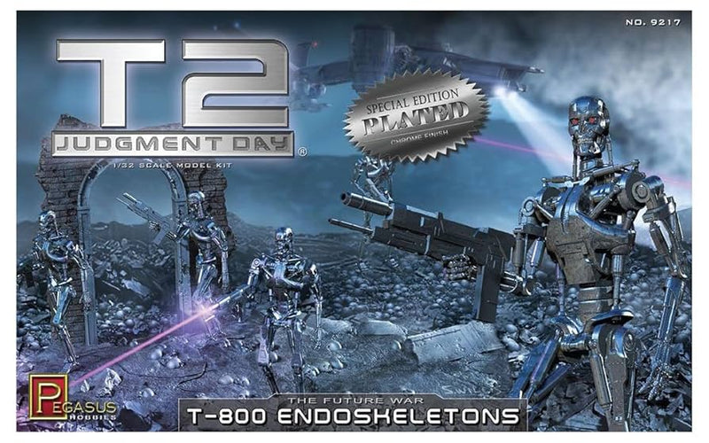 Pegasus pg9217 – Véhicule – 1/32 Terminator 2 – T2 T800 endoskel etons, chromé "