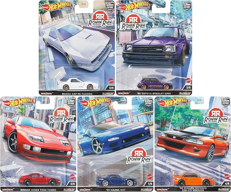 2025 Hot Wheels Premium Car Culture Ronin Run Set of 5 New JDM 194735011728