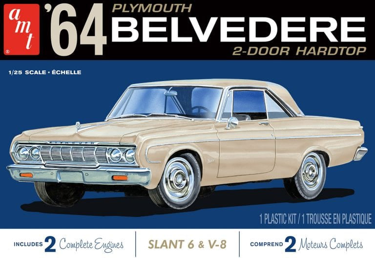 AMT 1/25 AMT 1964 PLYMOUTH BELVEDERE (W-SLANT 6 ENGINE) (AMT 1188)
