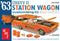 1/25 AMT 1963 CHEVY II STATION WAGON W/TRAILER 1:25 SCALE MODEL KIT (AMT 1201)