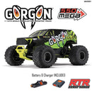 1/10 GORGON 2WD RTR Brushed Monster Truck (Battery & Charger Included), Yellow by Arrma