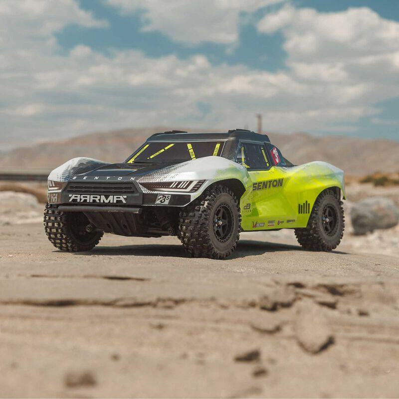 ARRMA 1/10 SENTON 223S BLX Brushless 4X4 Short Course Truck RTR with DSC, Yellow (ARA4303V4T1)