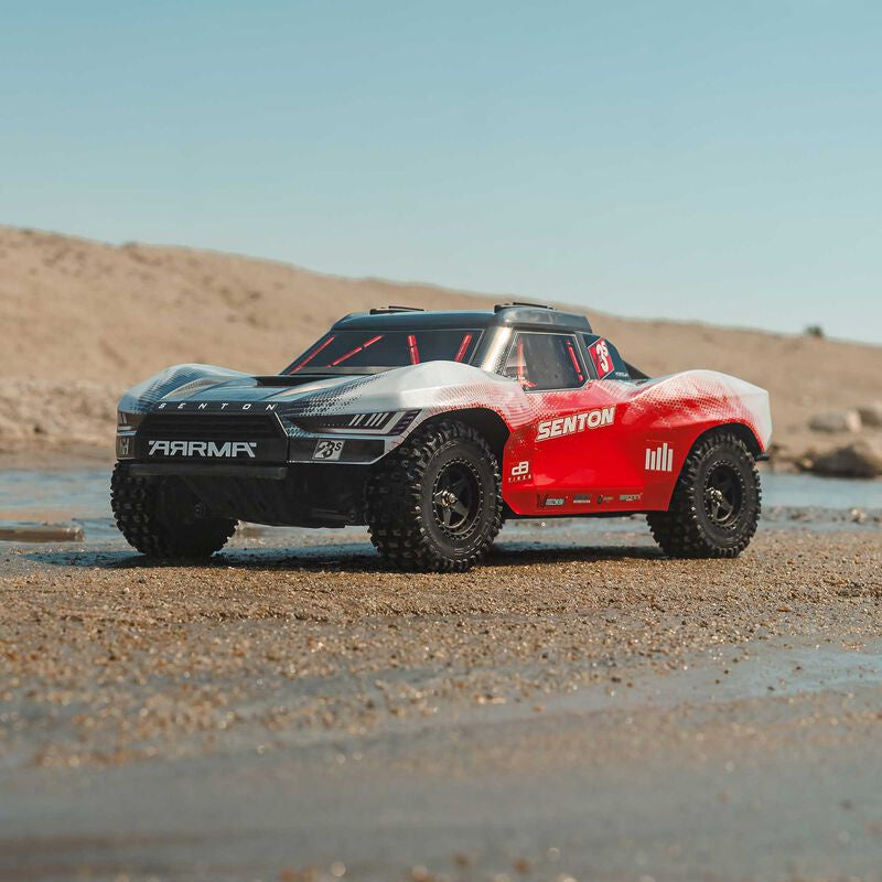 ARRMA 1/10 SENTON 223S BLX Brushless 4X4 Short Course Truck RTR with DSC, Red (ARA4303V4T2)