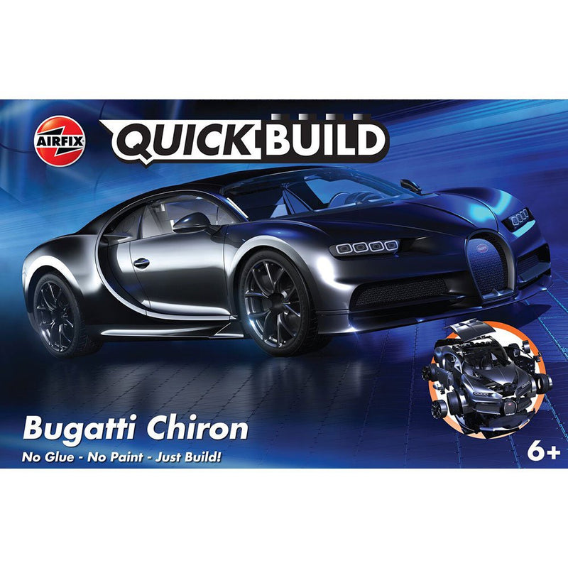 Airfix (J6025) QUICKBUILD Bugatti Chiron - Black