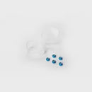 M2 Aluminum Nylon Lock Nuts Mini-Z Blue (w/container) (5) KOS04371-1