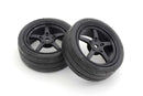 1/10 T&W:Drift Tyre(2) 5 Black KP FATH705BKM Kyosho Parts Glued TC Tire FZ02 (M/5-S Racing Wheel/BL/2p)