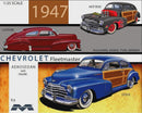 Moebius Models 1:25 1947 Chevrolet Fleetmaster Aerosedan with Engine