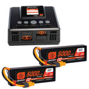 Spektrum Smart Powerstage 4S Surface Bundle: (2) G2 5000mAh 2S LiPo IC5 & S250 Charger by Spektrum