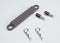 Traxxas  - Battery hold-down plate (grey) / metal posts (2) / body clips (2) (3727A)