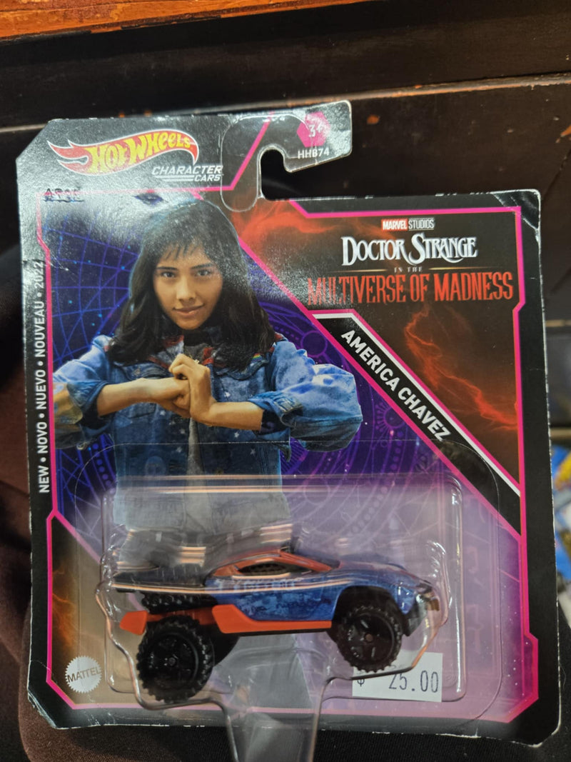 Hot Wheels America Chavez Marvel Doctor Strange Character Cars Mattel 2021 (card wear)