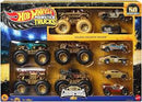 Hot Wheels Toy Cars & Trucks, Monster Trucks Trophy Champions Collection with Die-Cast Bigfoot, 5-Alarm, Bone Shaker, Mega-Wrex & Tiger Shark & 6 Cars