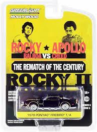 Greenlight Original Rocky 2 Balboa Contro Apollo Creed 1:64 Scale Pontiac Firebird Car