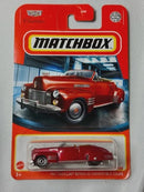 matchbox  1941 cadillac  series 62 convertible coupe