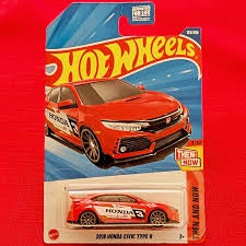 hot wheels 2018 honda civic type r red