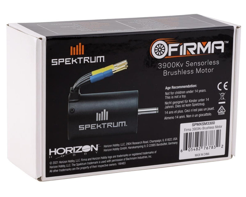 Spektrum RC Firma 4-pole Brushless RC Car Motor 3900Kv SPMXSM3300