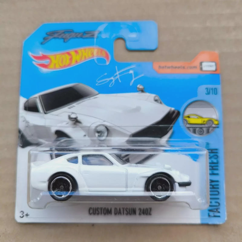Hot Wheels SHORT CARD 2017 HW FACTORY FRESH CUSTOM DATSUN 240Z WHITE 3/10