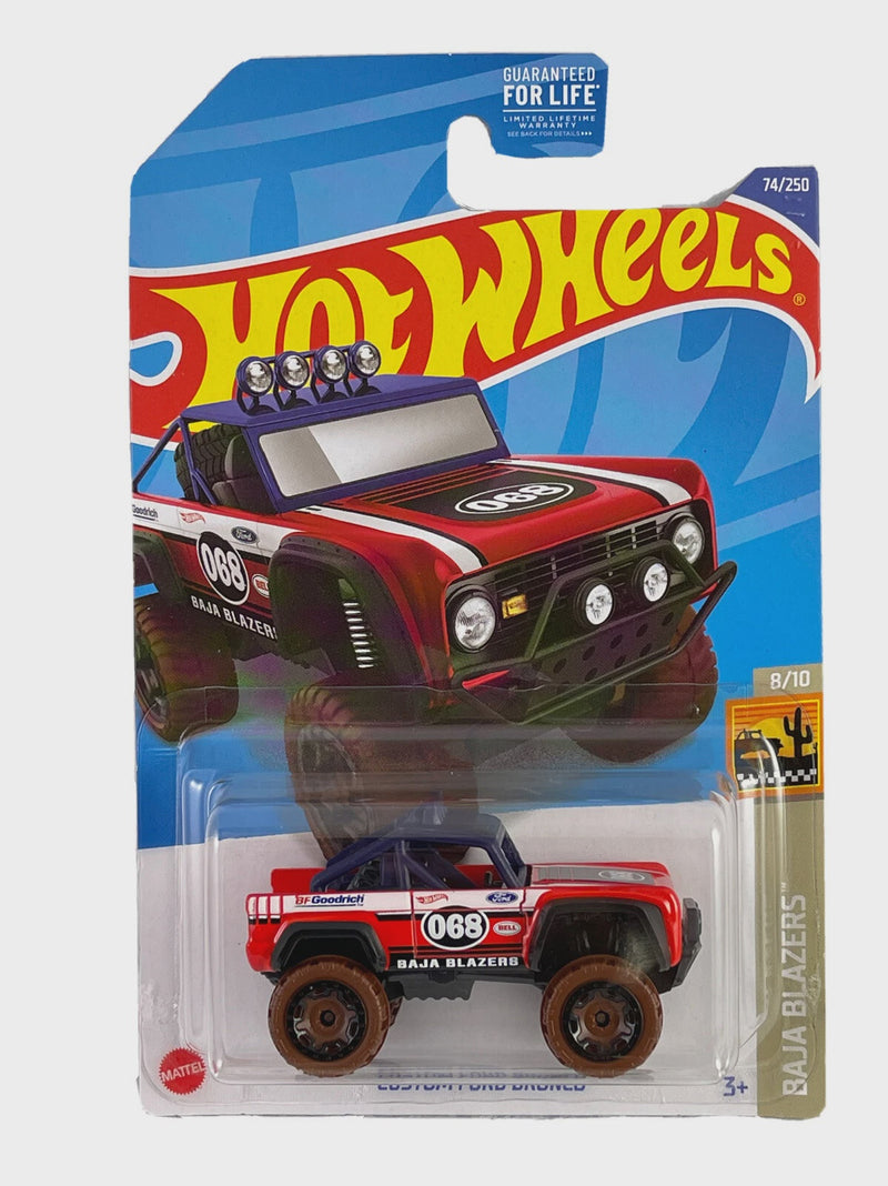Hot Wheels 2022 HW Baja Blazers 8/10 Red Custom Ford Bronco