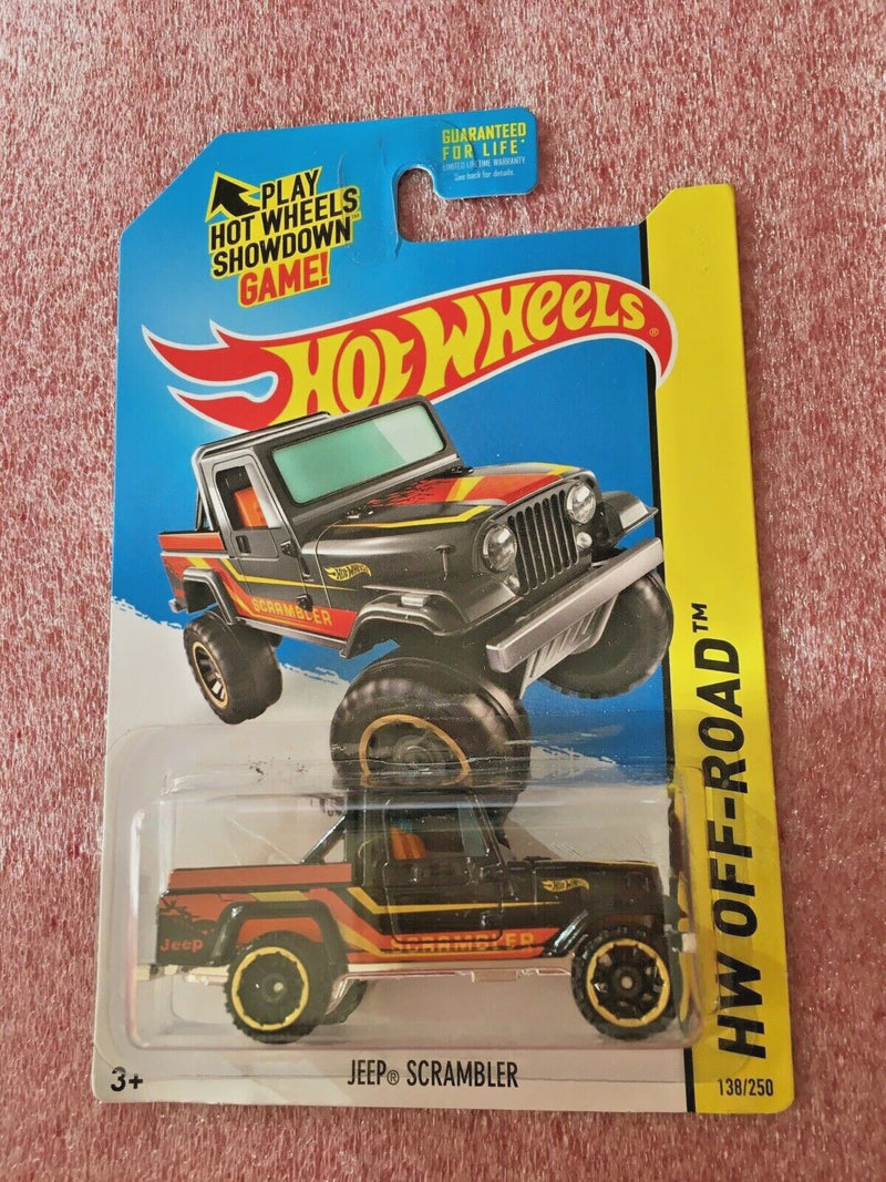 2014 Hot Wheels Jeep Scrambler Black 138/250 BFF79