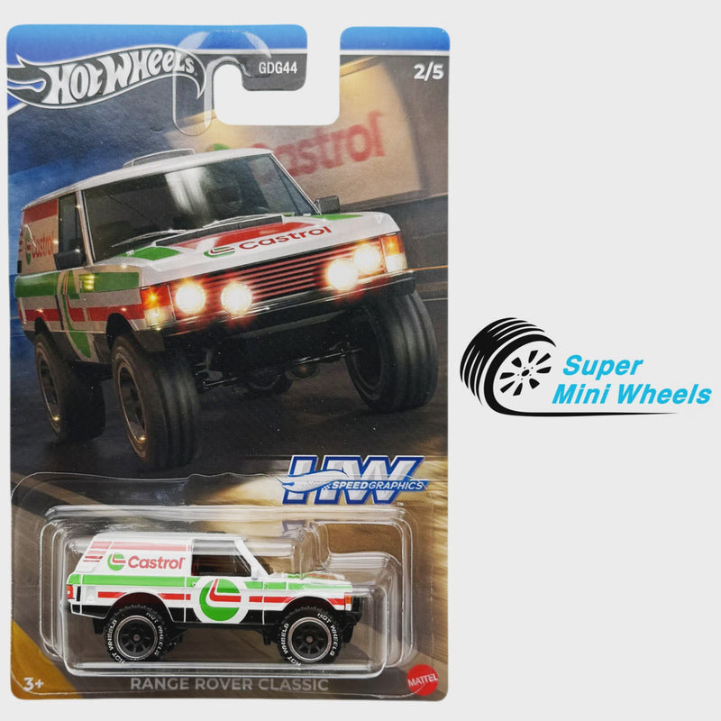 Hot Wheels Silver Series - Range Rover Classic White - HW Speed Graphics