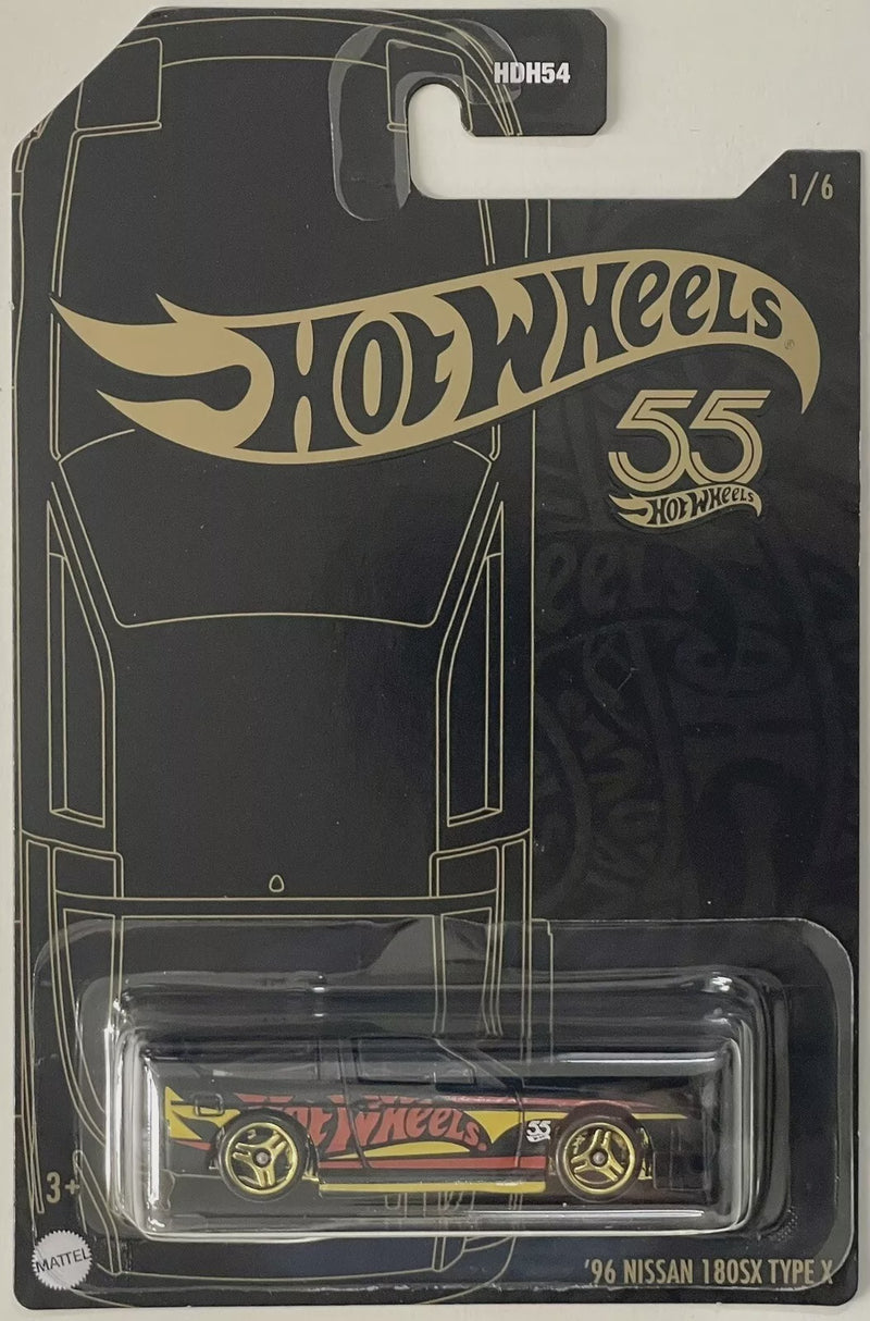 HOT WHEELS 2023 PEARL & CHROME -'96 NISSAN 180SX TYPE X 55TH ANNIVERSARY