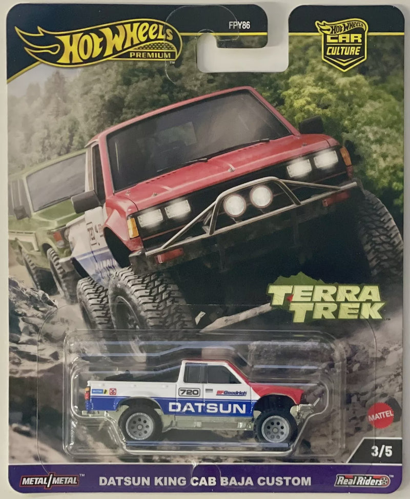 HOT WHEELS PREMIUM CAR CULTURE 2024 TERRA TREK DATSUN KING CAB BAJA CUSTOM