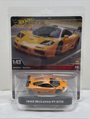 Hot Wheels Premium 1995 McLaren F1 GTR Orange 1:43 Scale Metal Real Riders