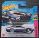 Hot Wheels dmc delorean blue shortcard