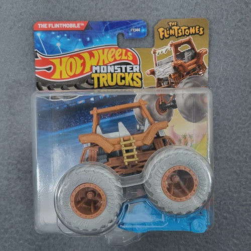 Hot Wheels Monster Trucks Flintstones FLINTMOBILE 1:64 Truck Gray Wheels