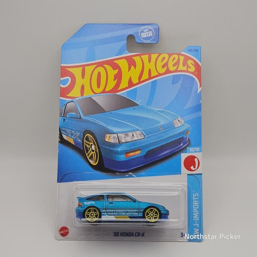 2023 Hot Wheels | '88 Honda CR-X | Blue | HW J-Imports 10/10 |