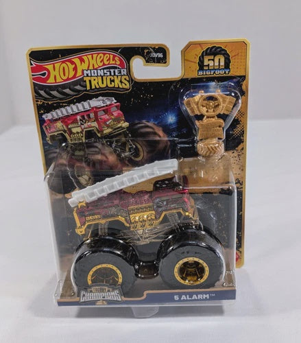 Hot Wheels Monster Trucks 50TH Anniversary Trophy Champions 5 Alarm