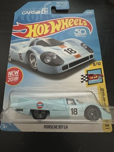 HOT WHEELS 2018 PORSCHE 917 LH (124/365) GULF BLUE