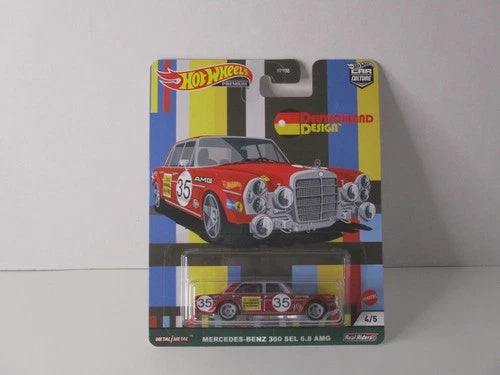 Hot Wheels Premium Deutschland Design MERCEDES BENZ 300SEL 6.8 AMG The Red Pig