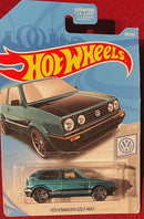2017 Hot Wheels Volkswagen Golf Mk2 Cyan 7/10