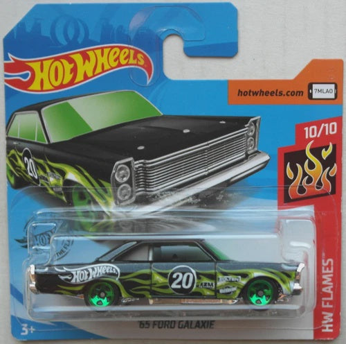Hot Wheels 1965 Ford Galaxy Black Flames HW Flames