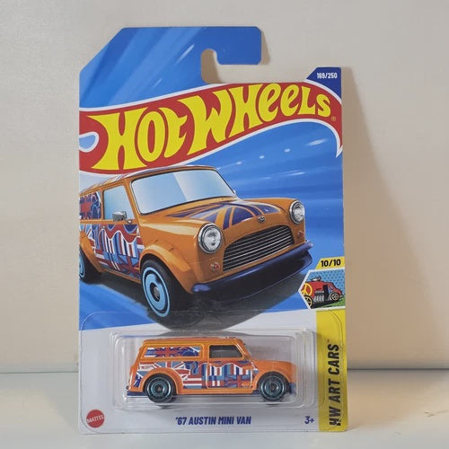 2025 Hot Wheels Orange 67 Austin Mini Van HW Art Cars