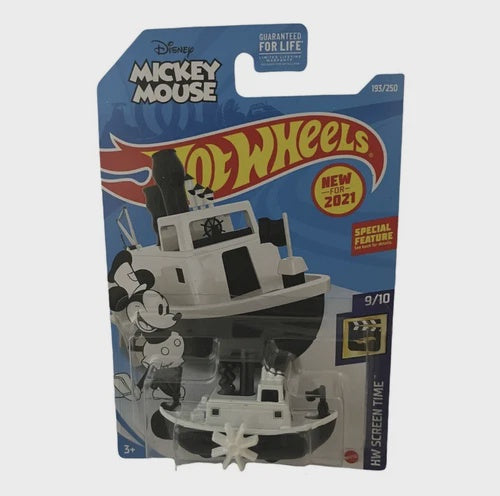 Hot Wheels 2025 Disney Mickey Mouse Steamboat Willie