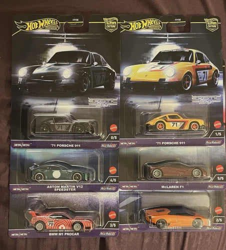 Hot Wheels Premium CAR CULTURE Exotic Envy ‘71 Porsche 911 CHASE 0/5 + Base Set