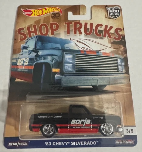 Hot Wheels 2018 50th Car Culture Shop Trucks 3/5 ‘83 Chevy Silverado