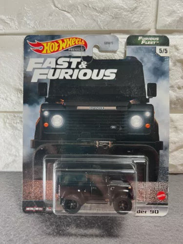Hot Wheels Premium Fast & Furious Land Rover Defender 90 5/5 Furious Fleet Black