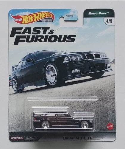 Hot Wheels Premium Fast & Furious BMW M3 E36 (Black) Euro Fast