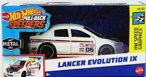 Hot Wheels Pull-Back Speeders Diecast Lancer Evolution IX