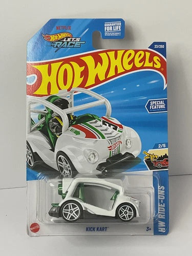 2025 Hot Wheels Kick Kart Racing Go Cart HW Ride-Ons 2/5 WHITE